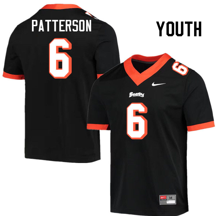 Youth #6 Jaheim Patterson Oregon State Beavers College Football Jerseys Stitched-Throwback